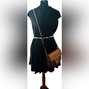 New York & Co Black Aline dress with pockets with some stretch
